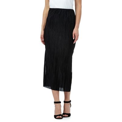 The Collection Black plisse skirt